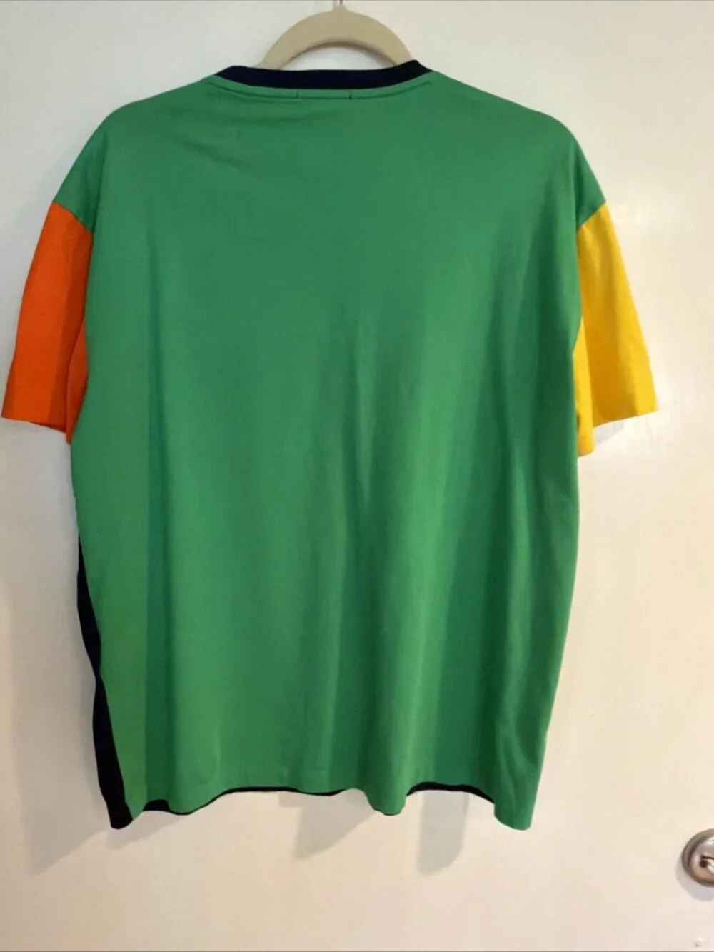 Polo Ralph Lauren T-Shirt Mens Medium Multi Colorblock Classic Fit Cotton Tee